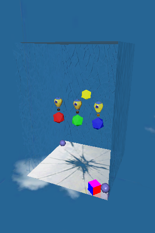 Desired effect of playbox with mirrored floor suspended in mid-air.